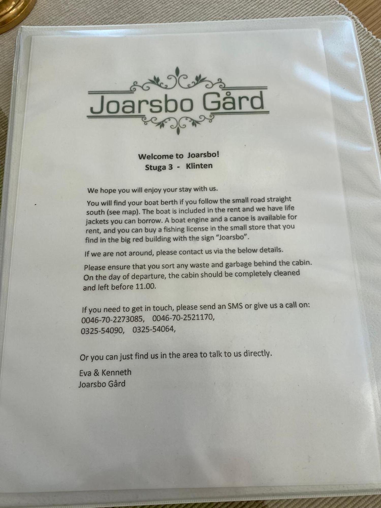 Joarsbo, Stuga 3, Klinten Kalv ภายนอก รูปภาพ